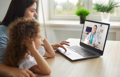 telemedicine consultation with child