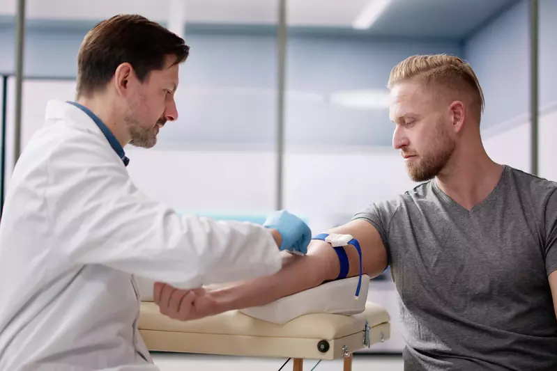 man getting blood drawn