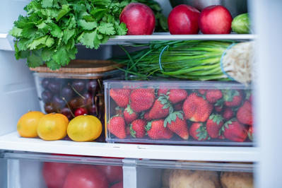 fridge full of healthy foods