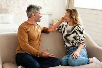 couple talks