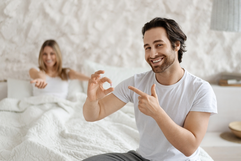man taking ed pills