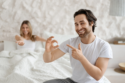 man taking ed pills